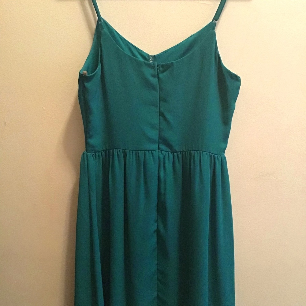 Spaghetti Strap Dress by Everly (Emerald Green)